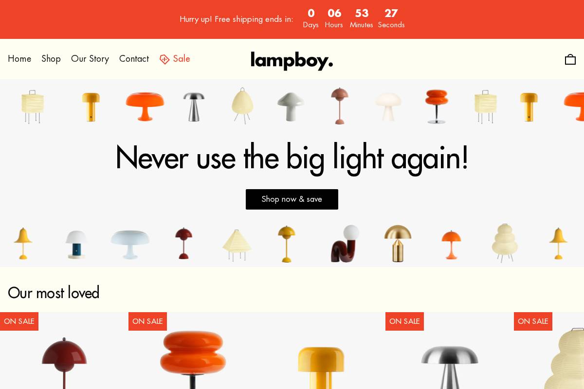 lampboy.com homepage screenshot