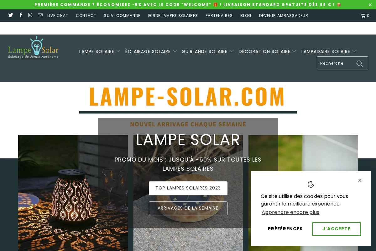 LAMPE SOLAR homepage screenshot