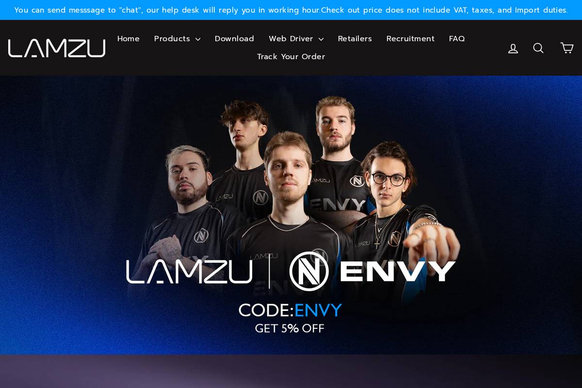 Lamzu homepage screenshot