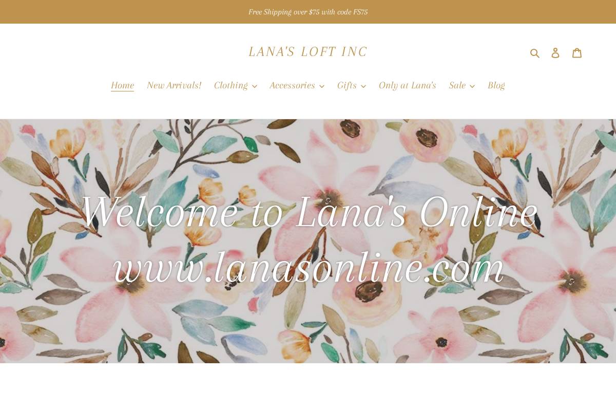 lanasonline.com homepage screenshot