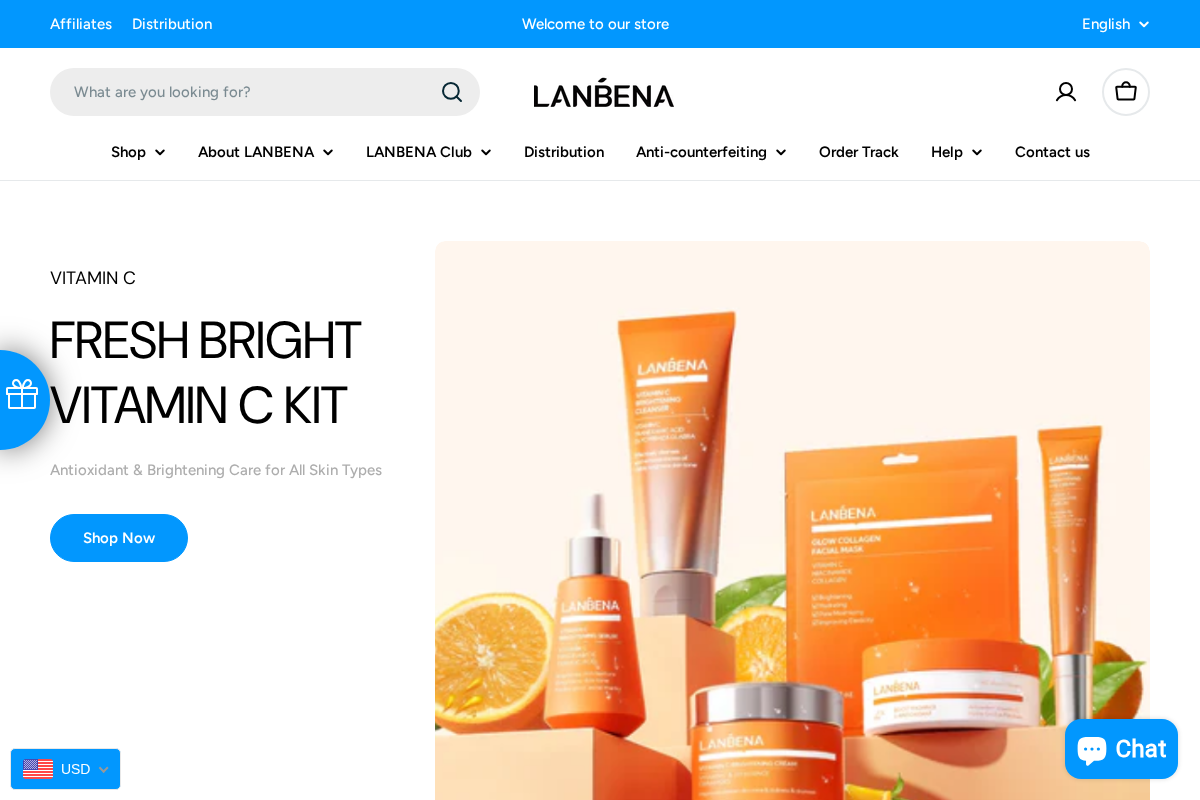 LANBENA homepage screenshot