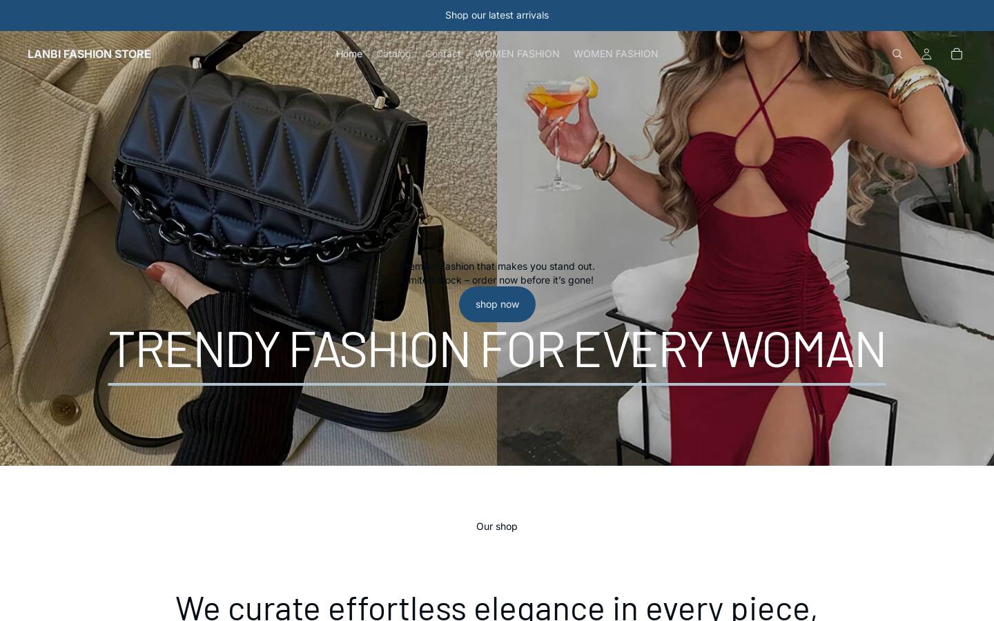 lanbifashionstore.com homepage screenshot