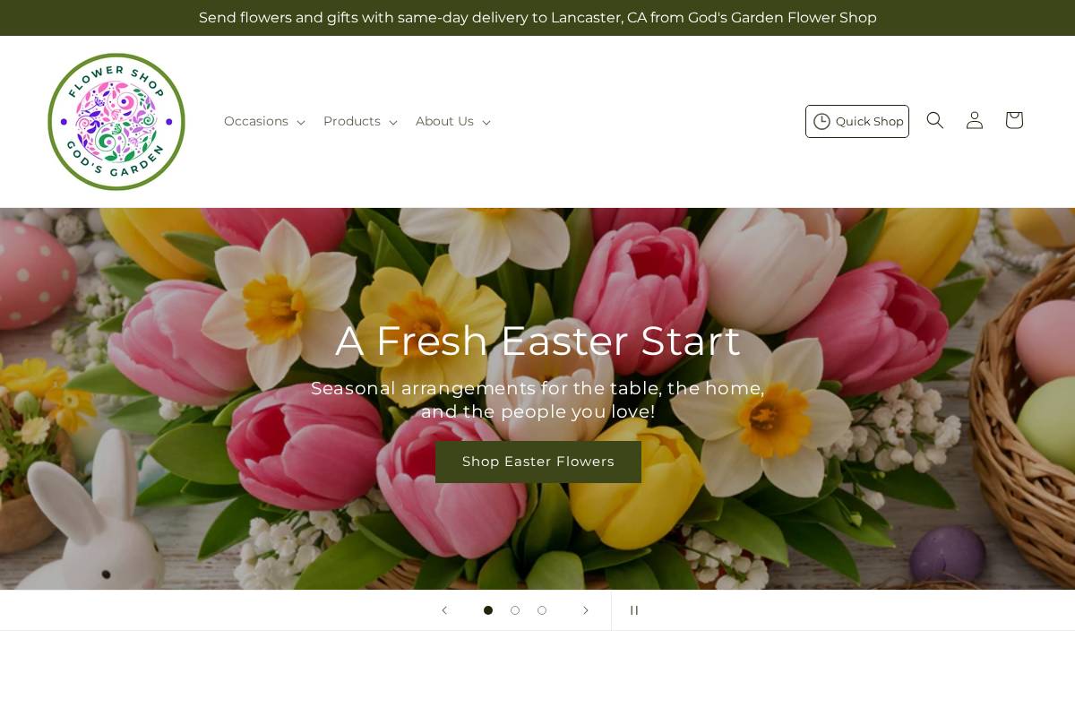 lancasterpalmdaleflowers.com homepage screenshot