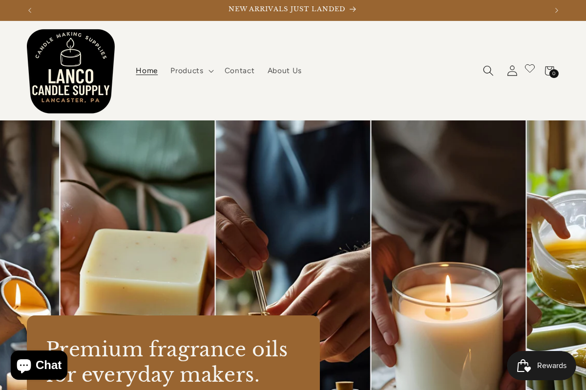 lancocandle.com homepage screenshot