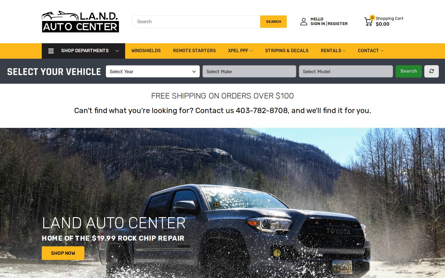 landautocenter.com homepage screenshot