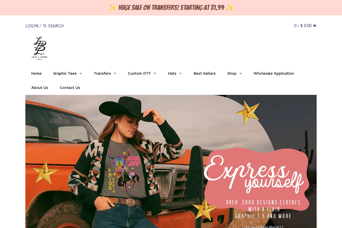 Lucky and Blessed Life LLC / L&B Life homepage screenshot