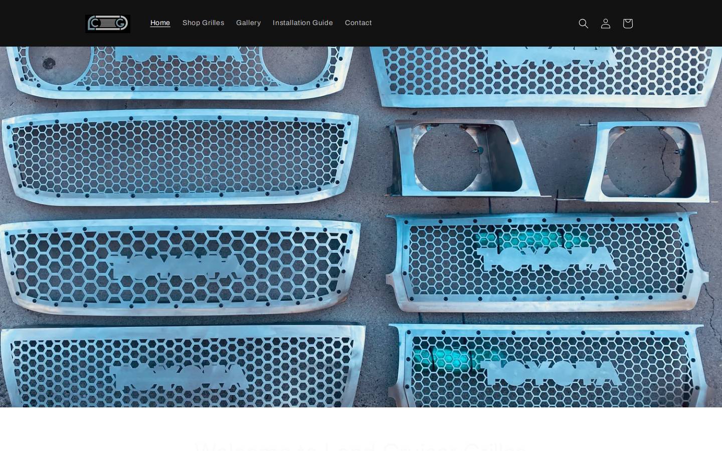 landcruisergrilles.com homepage screenshot
