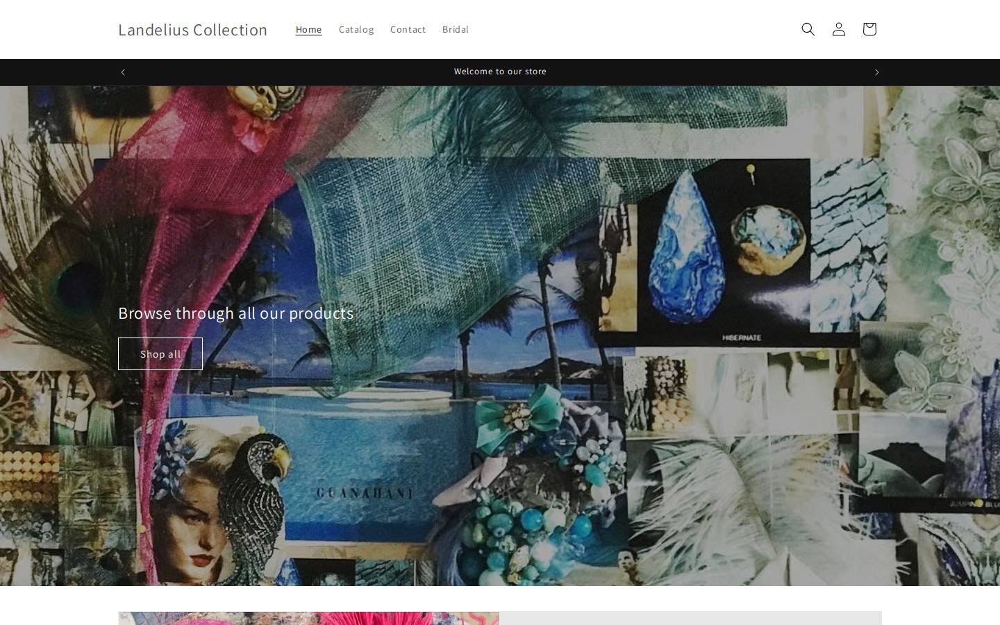landeliuscollection.com homepage screenshot