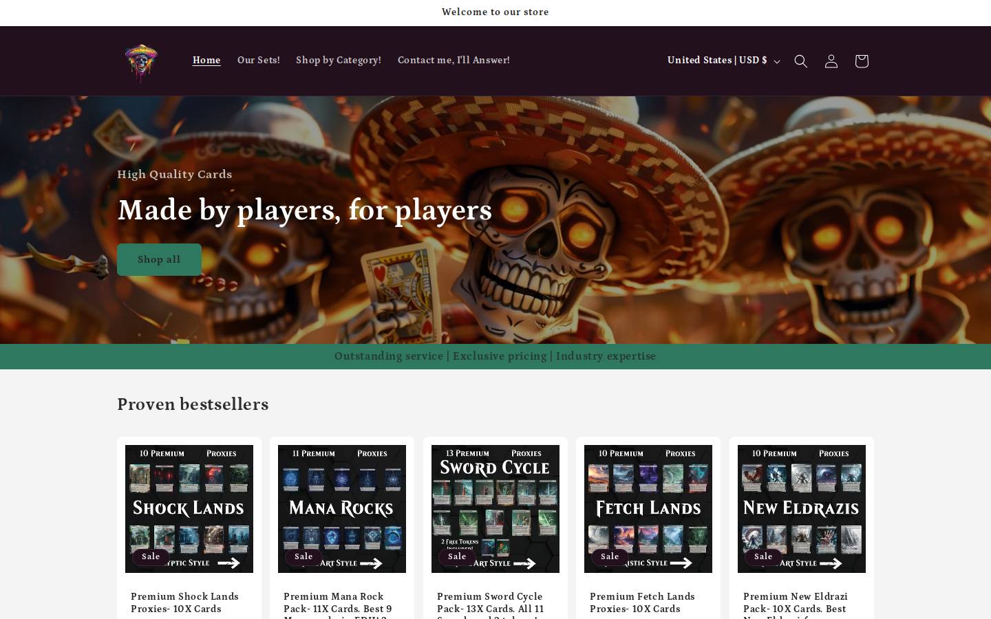 landfallproxies.com homepage screenshot
