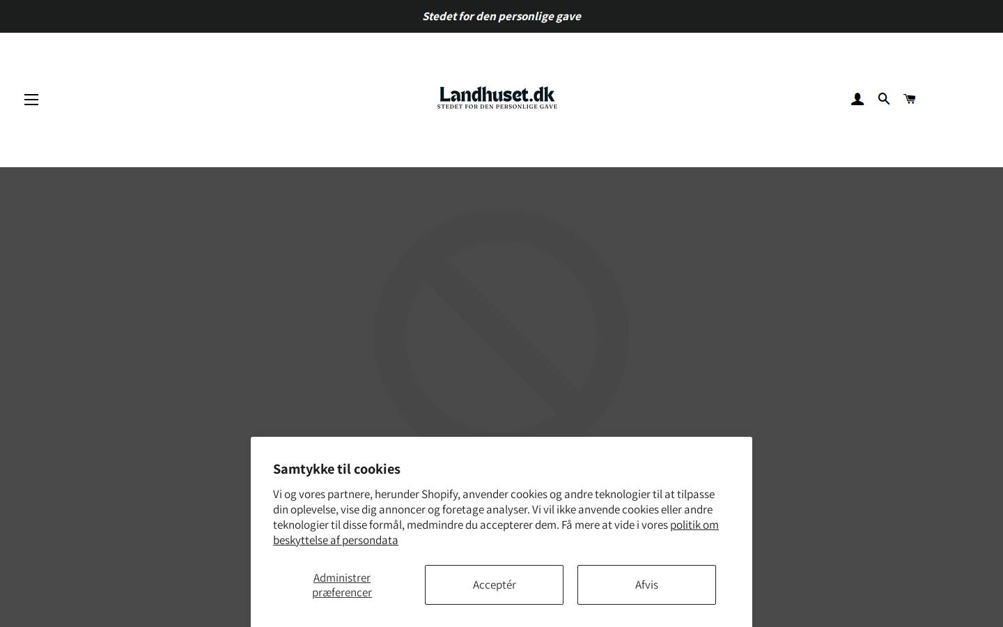 Landhuset homepage screenshot