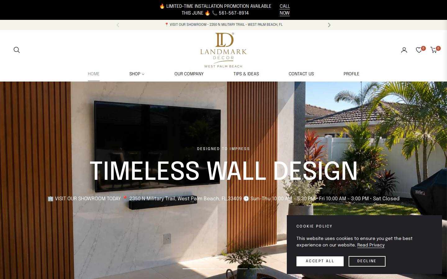 landmarkwestpalm.com homepage screenshot