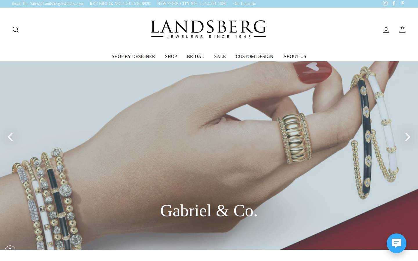landsbergjewelers.com homepage screenshot