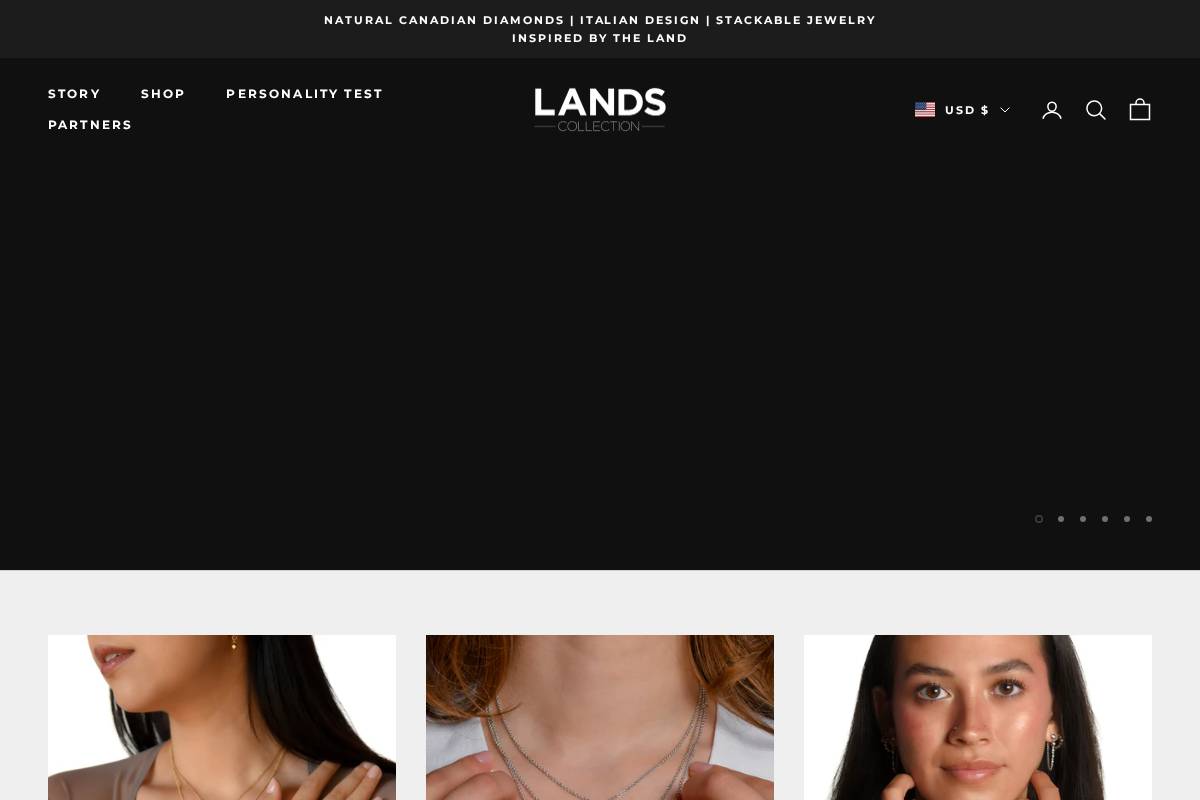 landscollection.com homepage screenshot