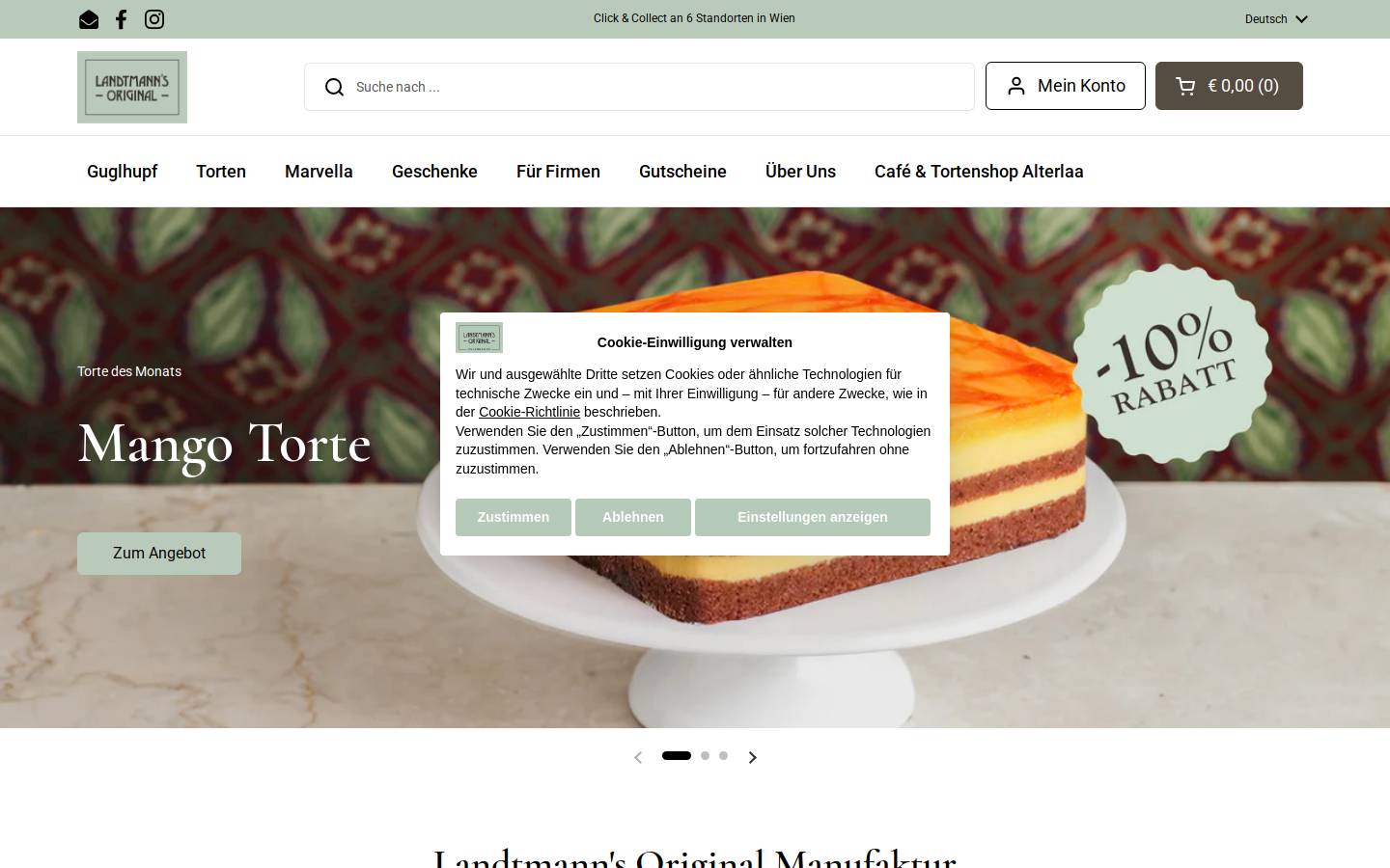 landtmanns-original.at homepage screenshot