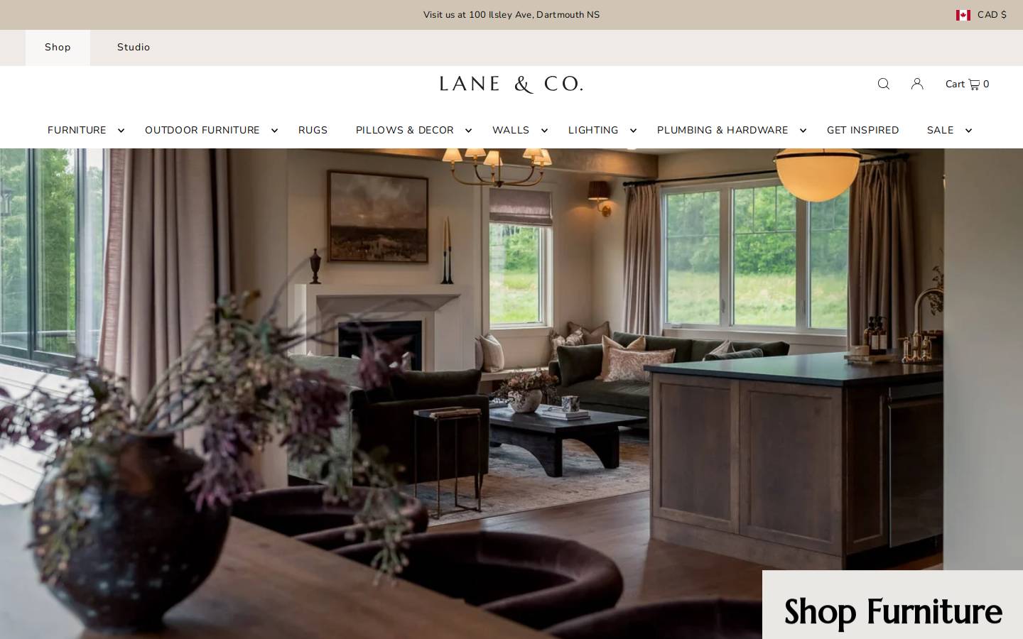 laneandco.ca homepage screenshot
