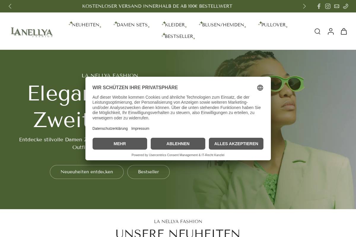 lanellya.de homepage screenshot