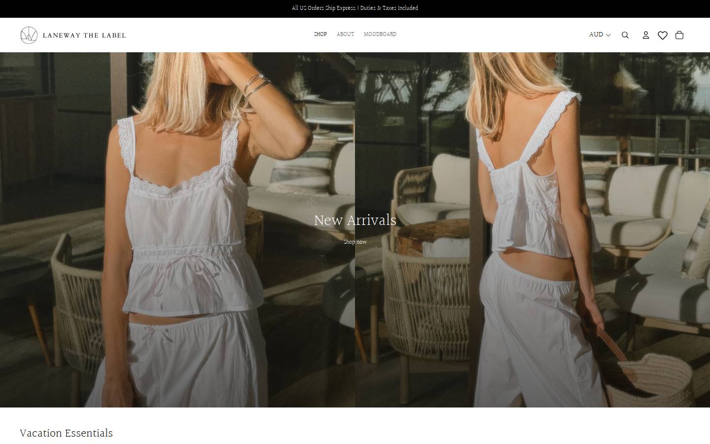 Lanewaythelabel homepage screenshot