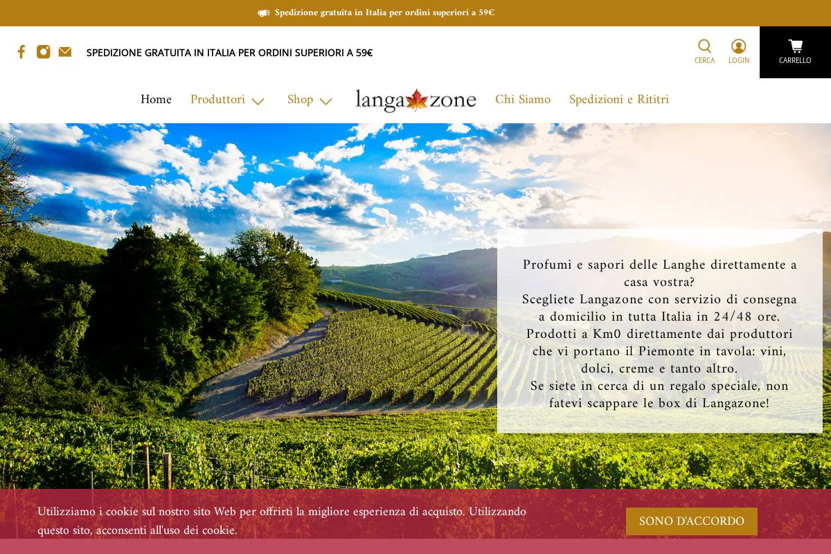 Langazone homepage screenshot