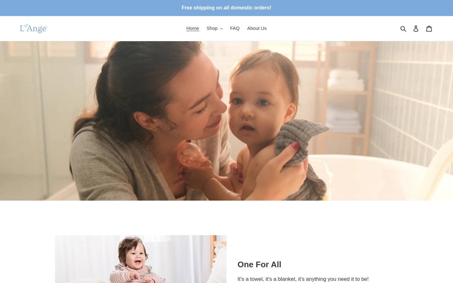 langebaby.com homepage screenshot