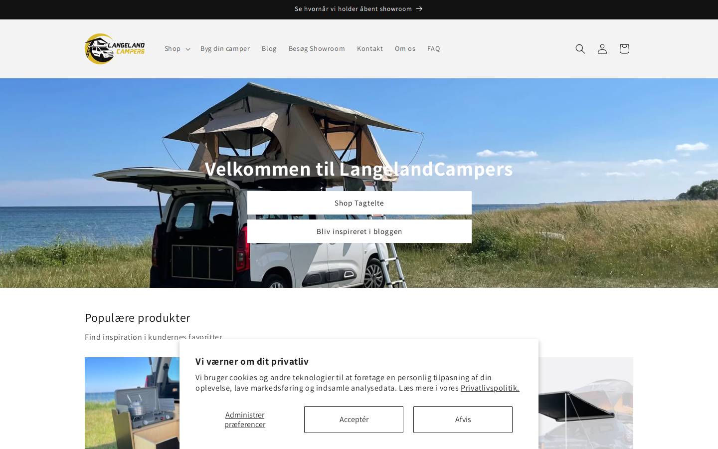 Langelandcampers homepage screenshot