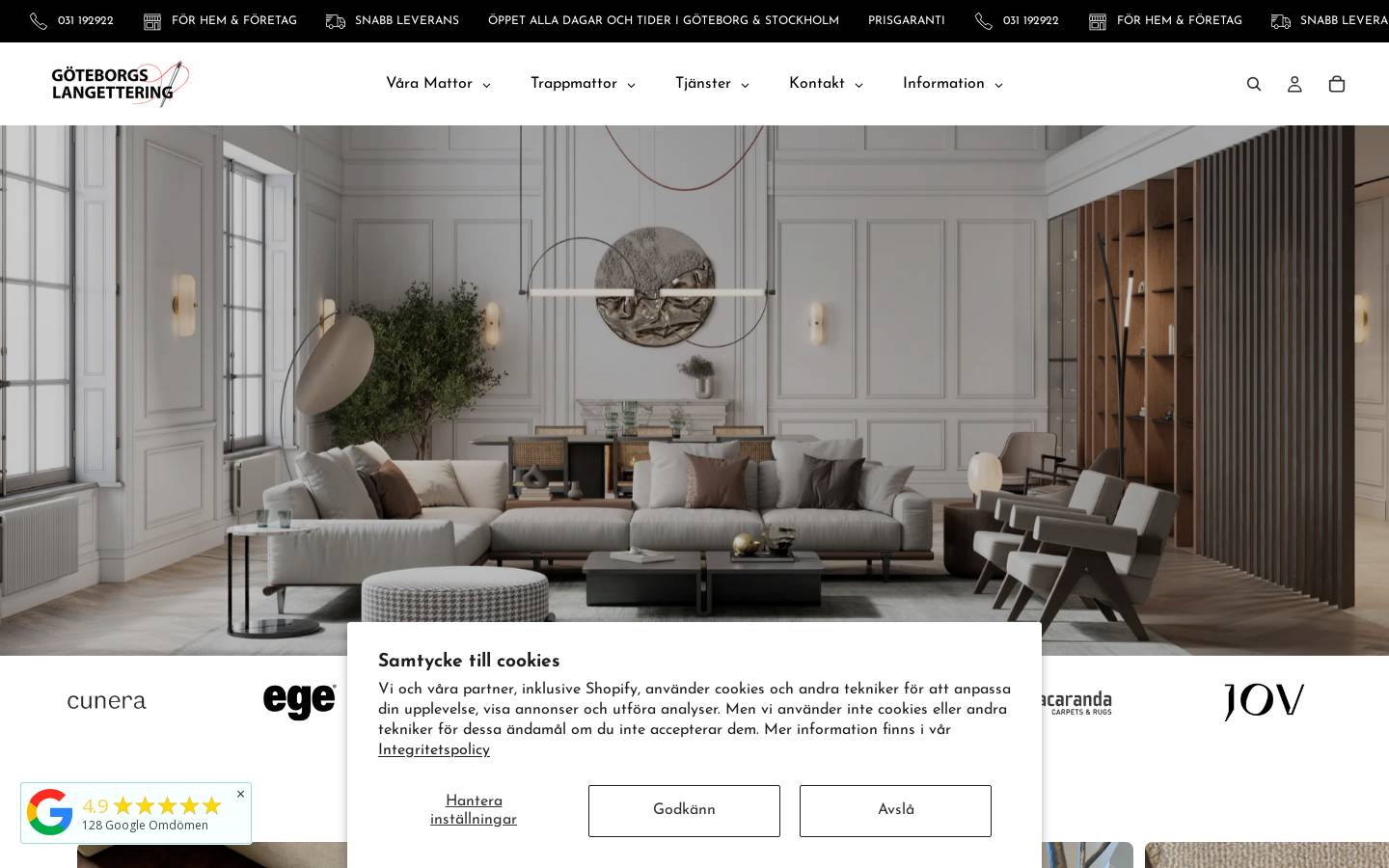 Göteborgs langettering AB homepage screenshot