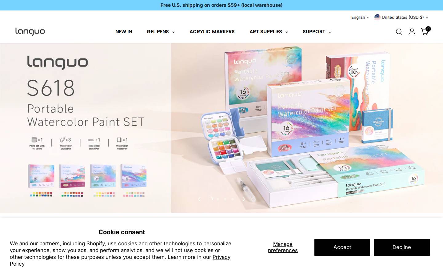 languoart.com homepage screenshot