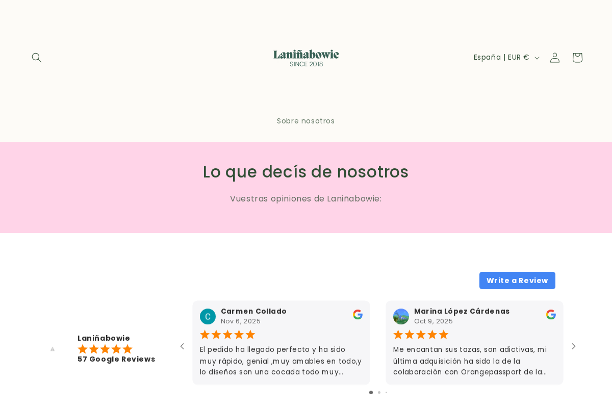 laninabowie.com homepage screenshot