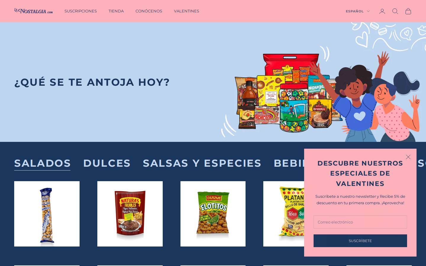 Lanostalgia homepage screenshot