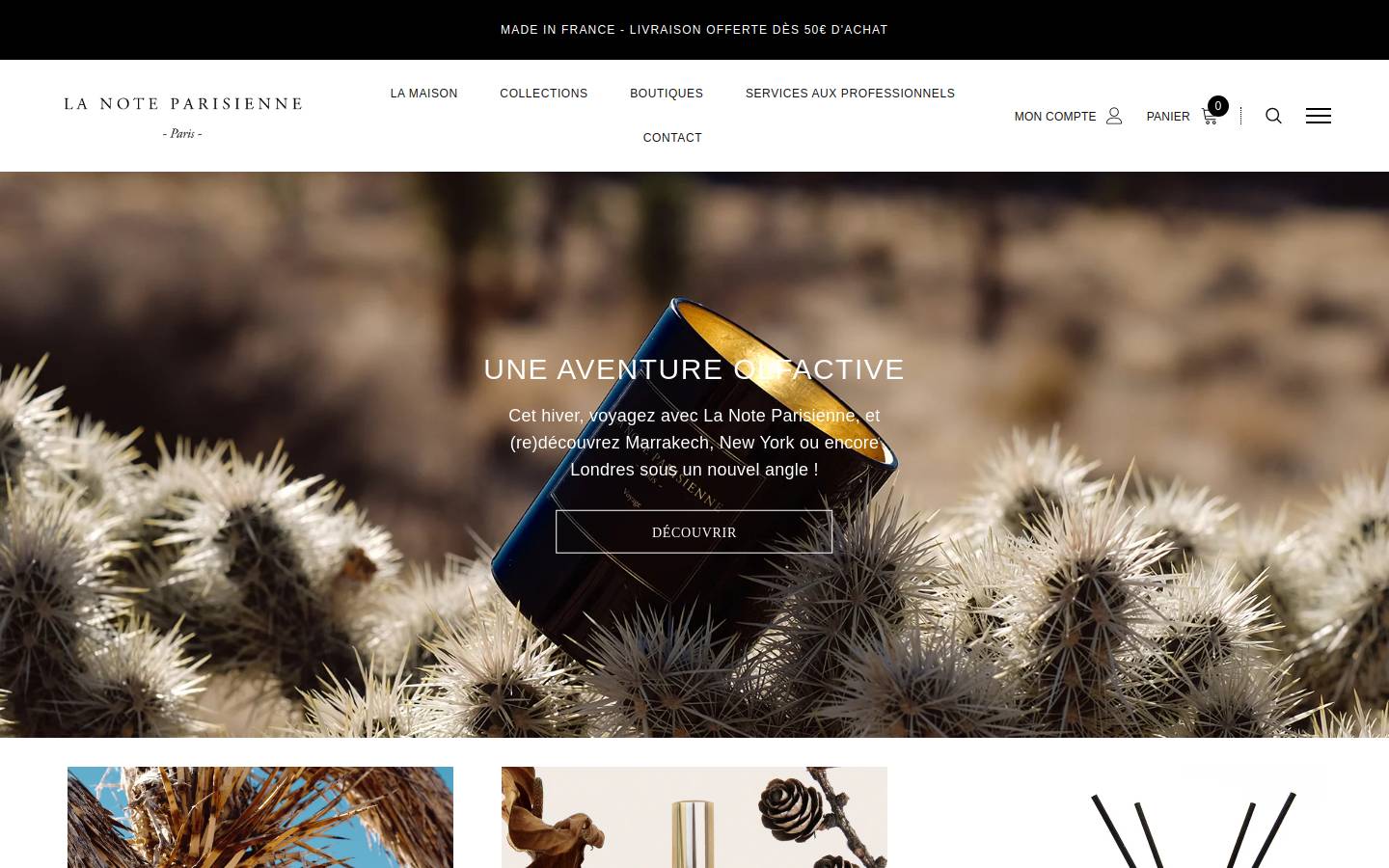 lanoteparisienne.com homepage screenshot