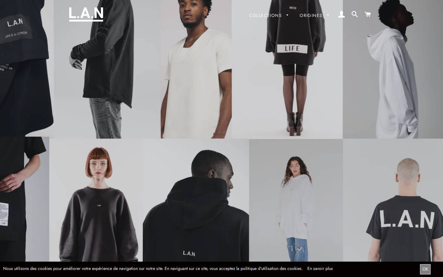 lanparis.com homepage screenshot