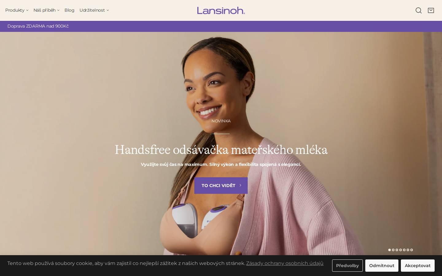 lansinoh.com homepage screenshot