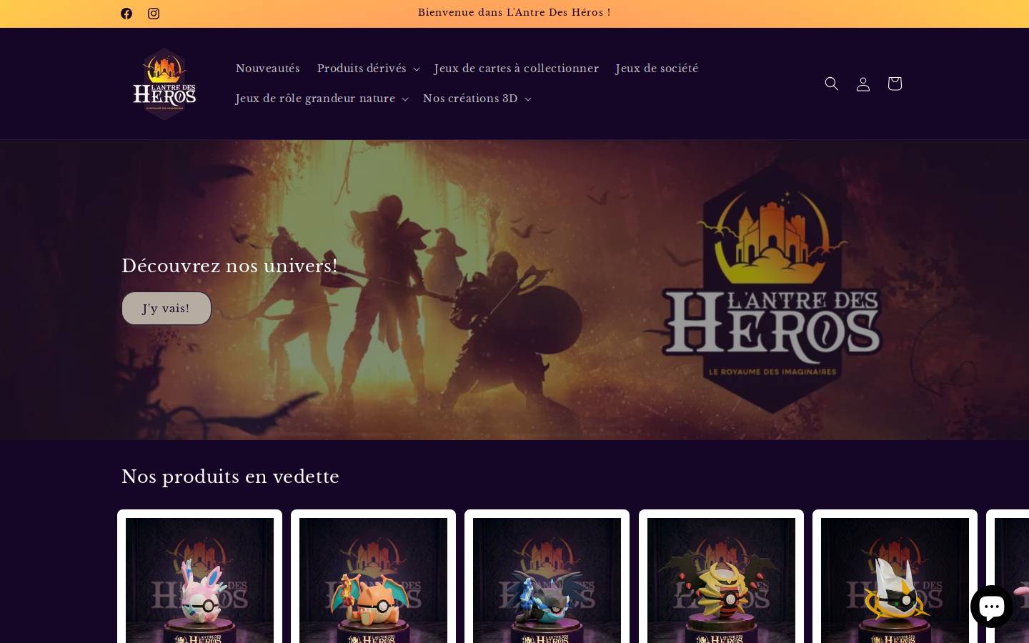 Lantredesheros homepage screenshot