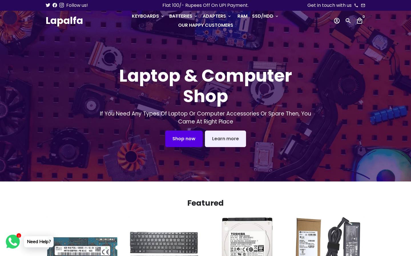 lapalfa.com homepage screenshot