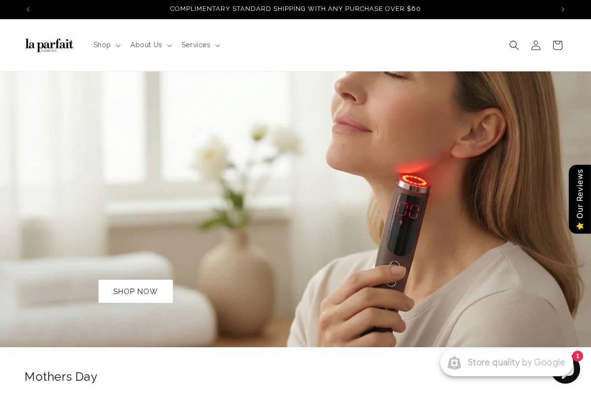 laparfaitcosmetics.com homepage screenshot