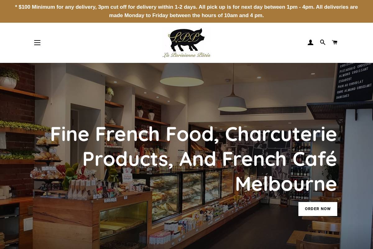 laparisiennepates.com homepage screenshot