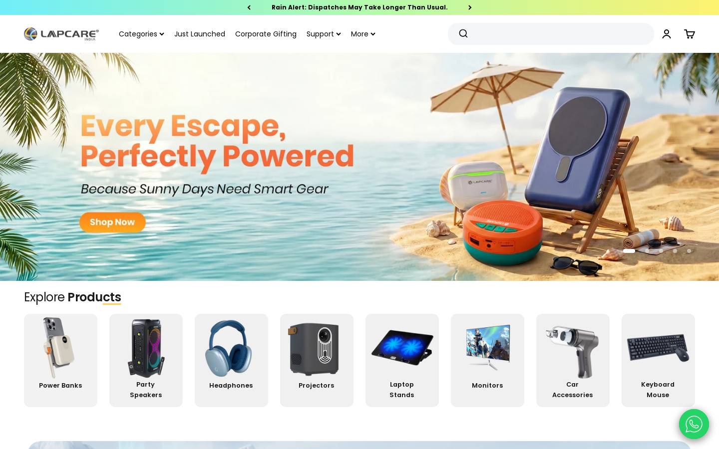 lapcare.com homepage screenshot