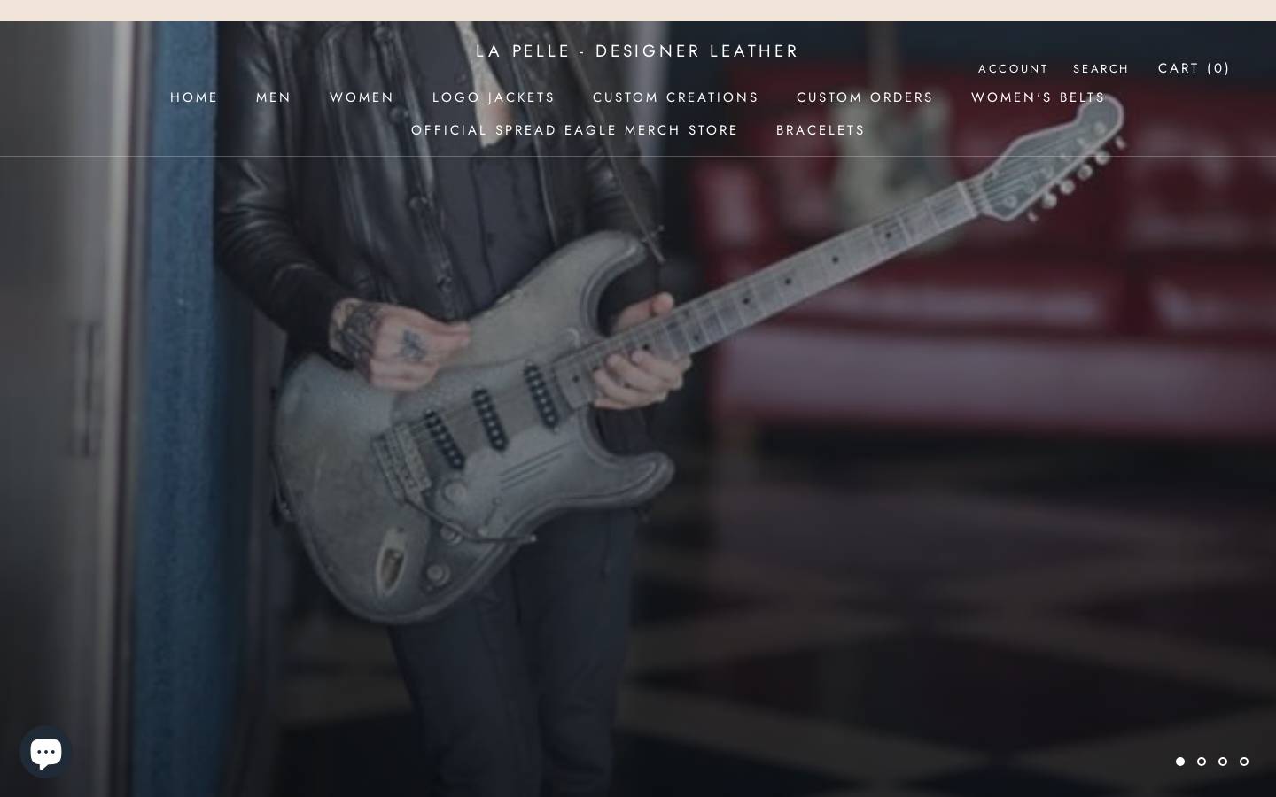 lapelleleather.com homepage screenshot