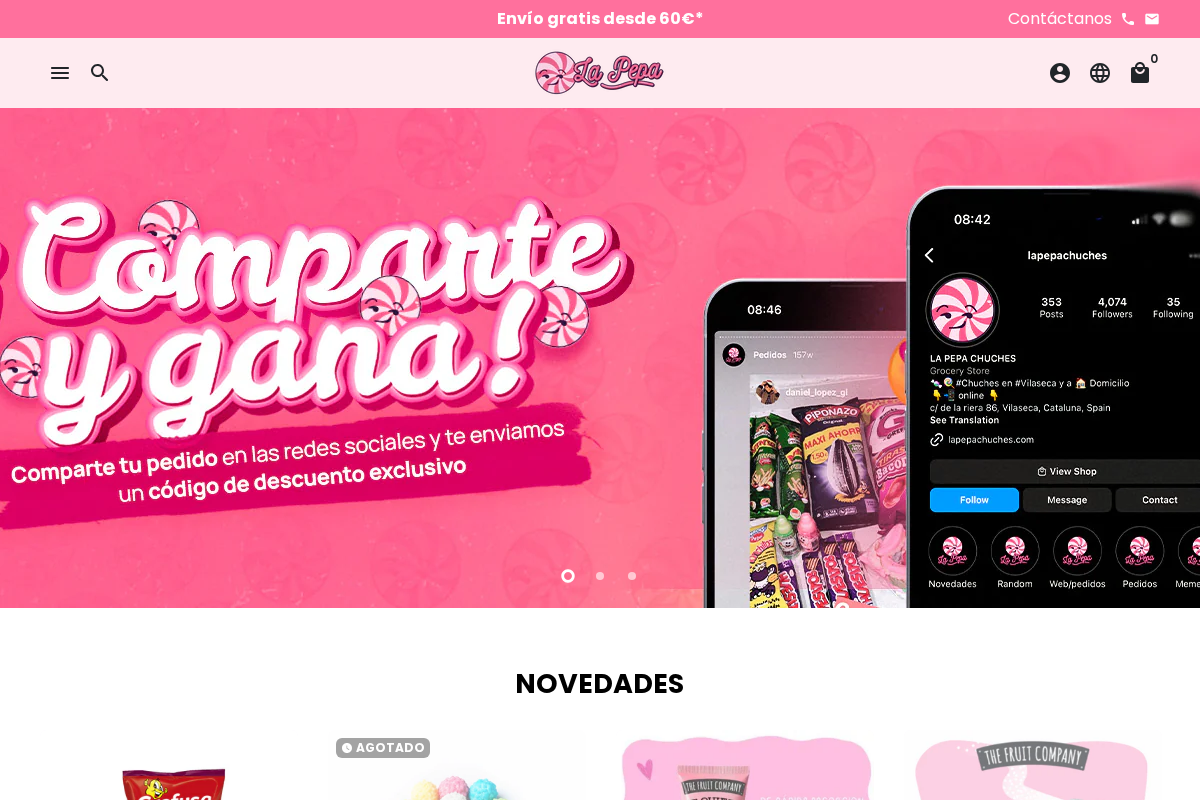 La Pepa Chuches homepage screenshot