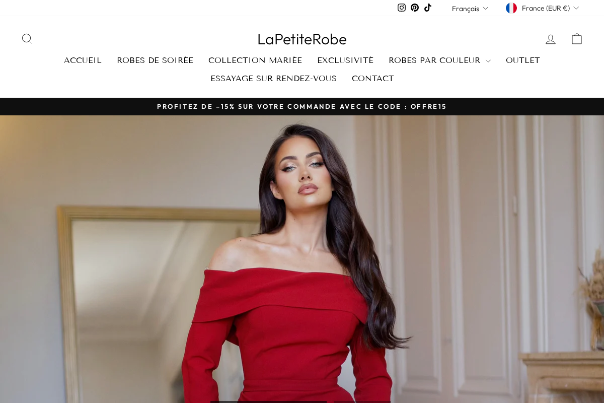 La Petite Robe homepage screenshot