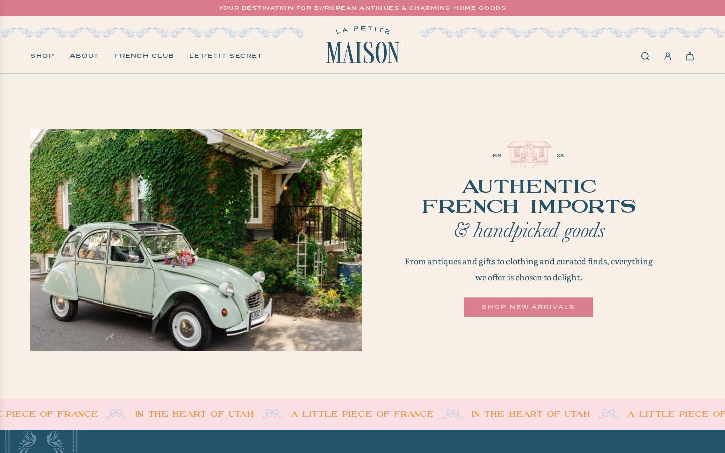 lapetitemaison.com homepage screenshot