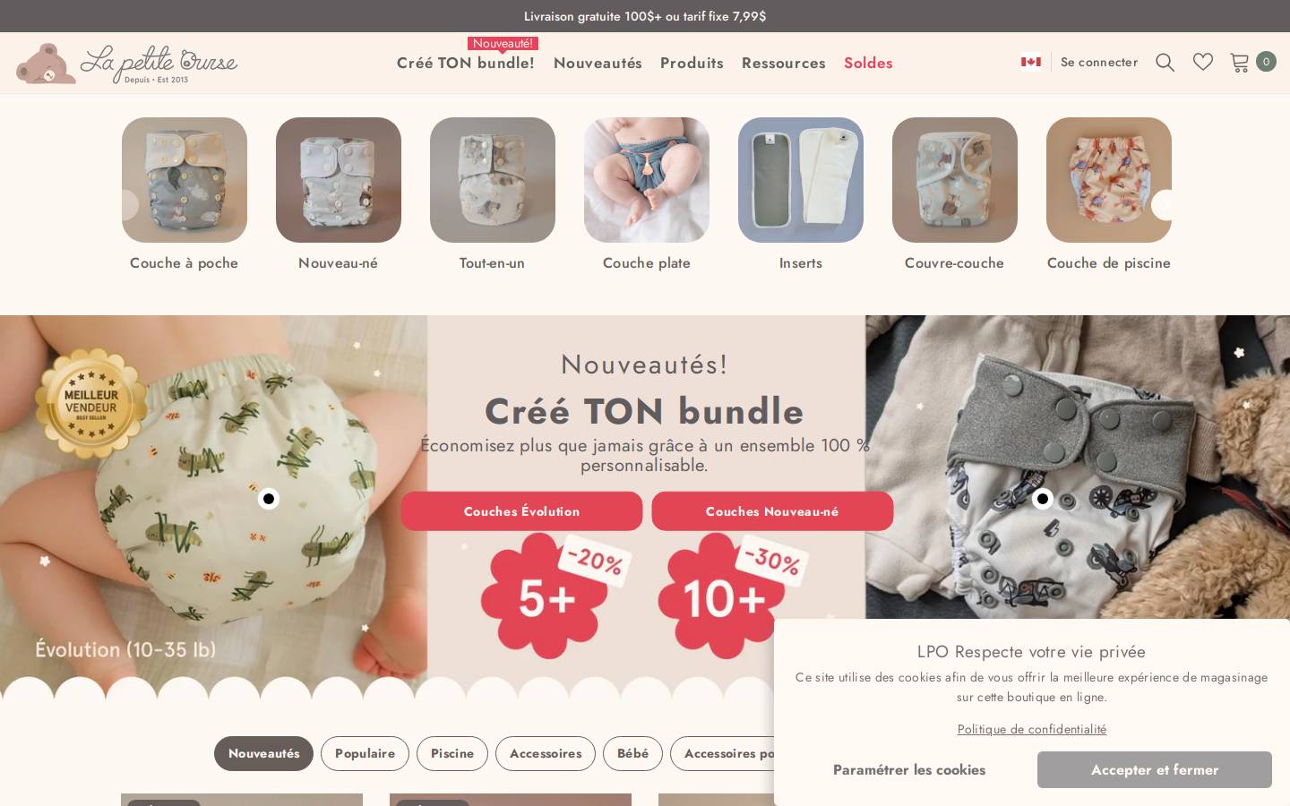 lapetiteourse.ca homepage screenshot