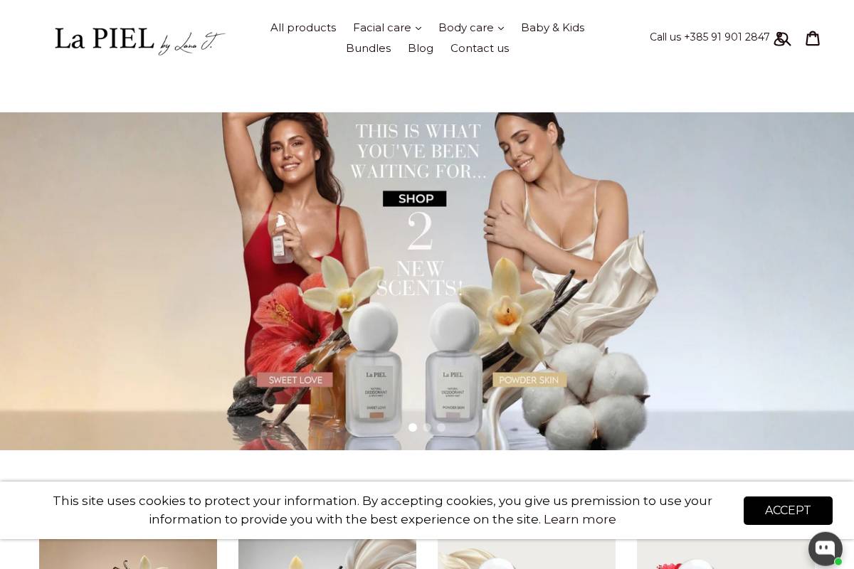 Lapielshop homepage screenshot