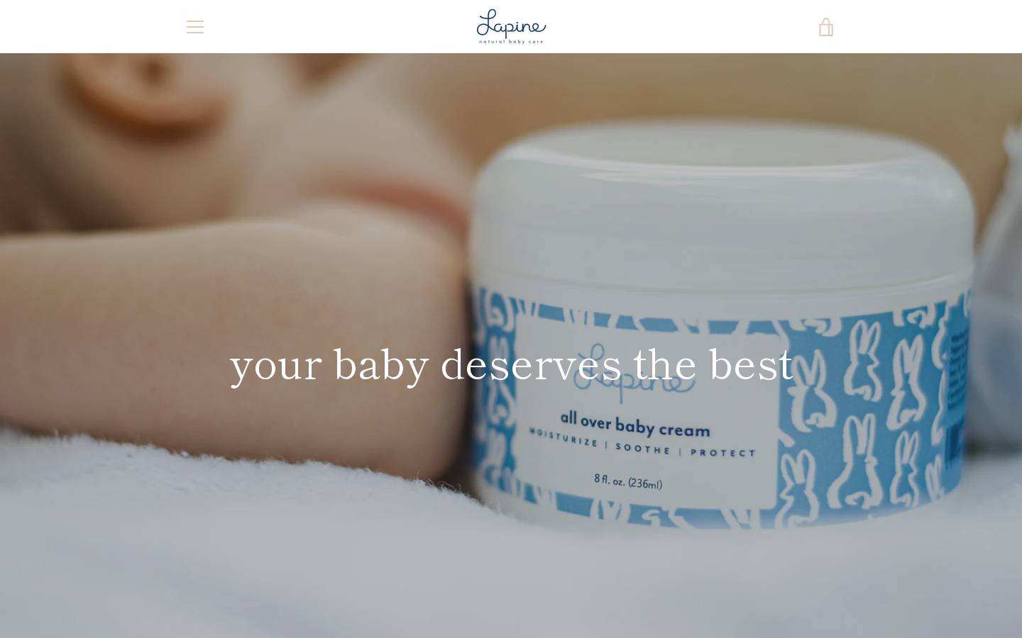 lapinebaby.com homepage screenshot