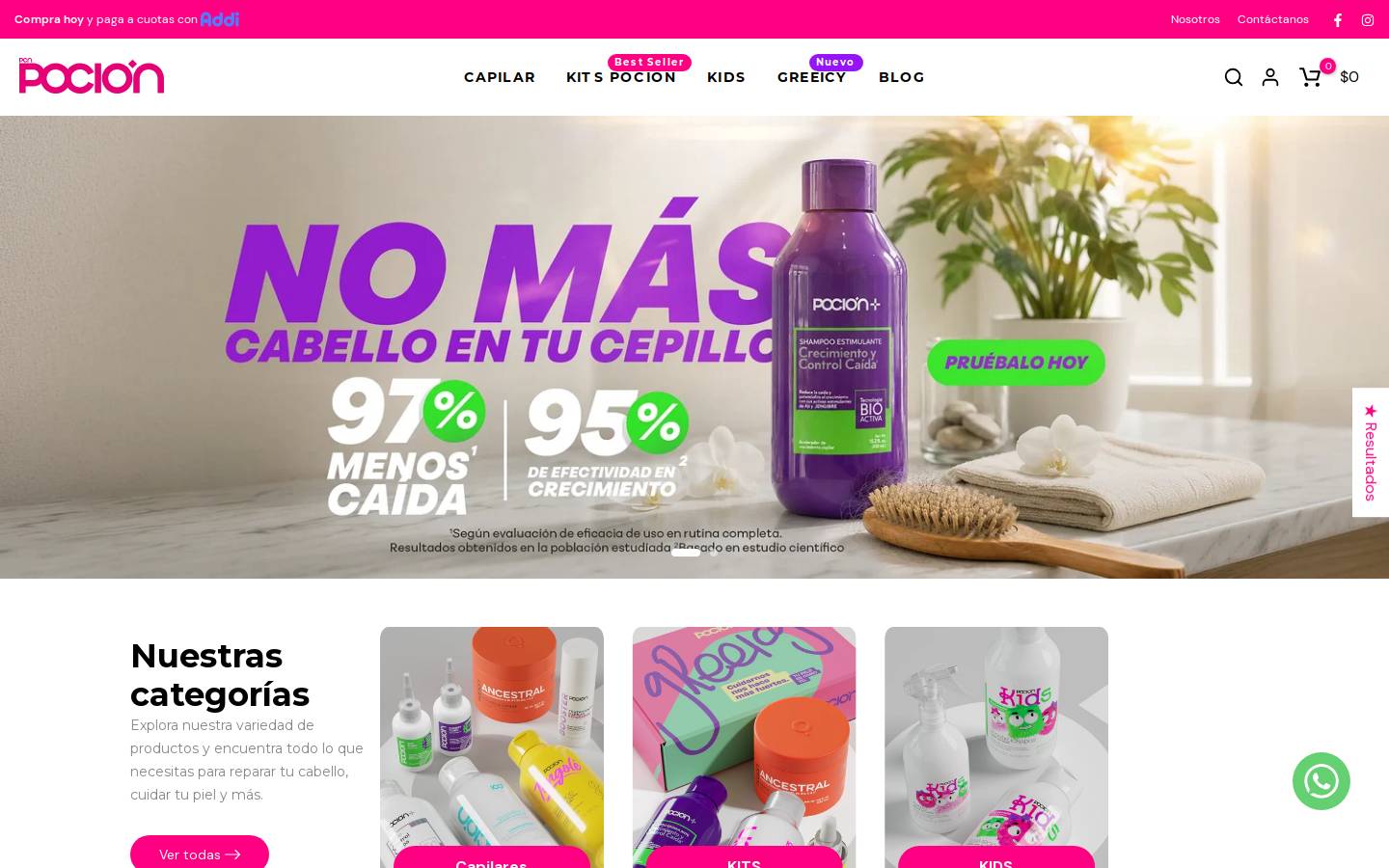 lapocion.com homepage screenshot