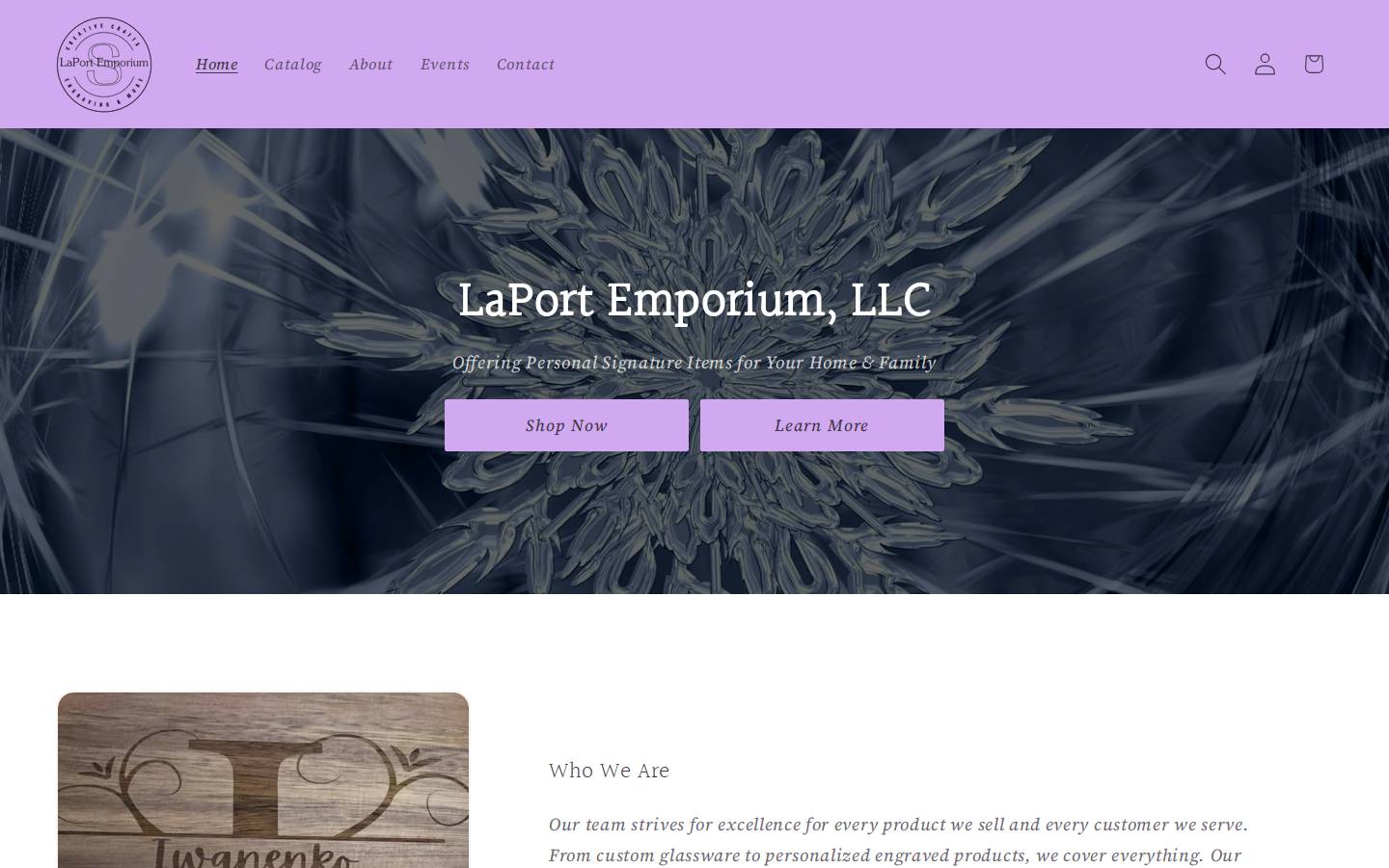 laportemporium.com homepage screenshot
