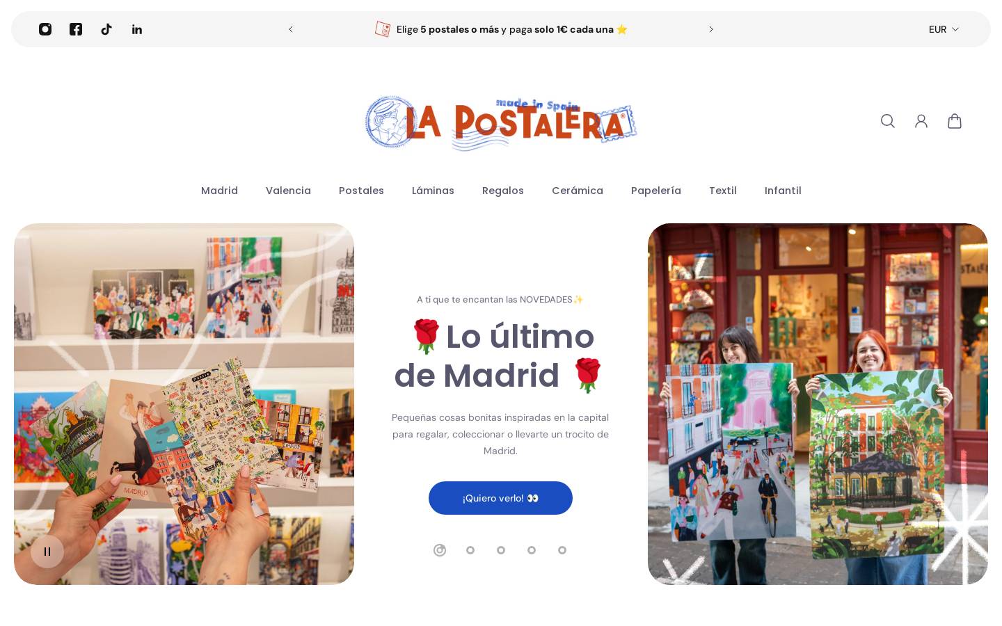 lapostalera.es homepage screenshot