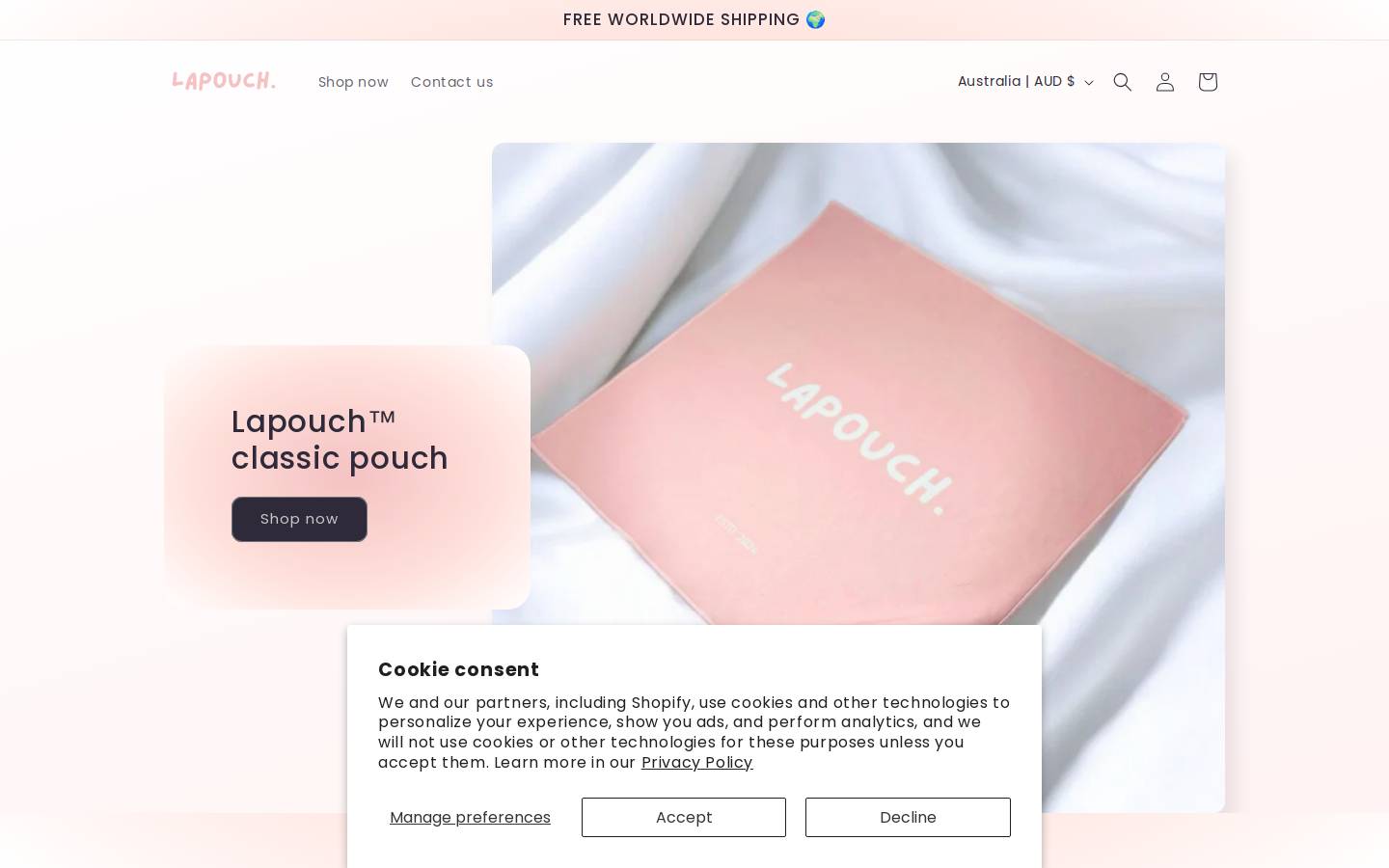 lapouch.com homepage screenshot