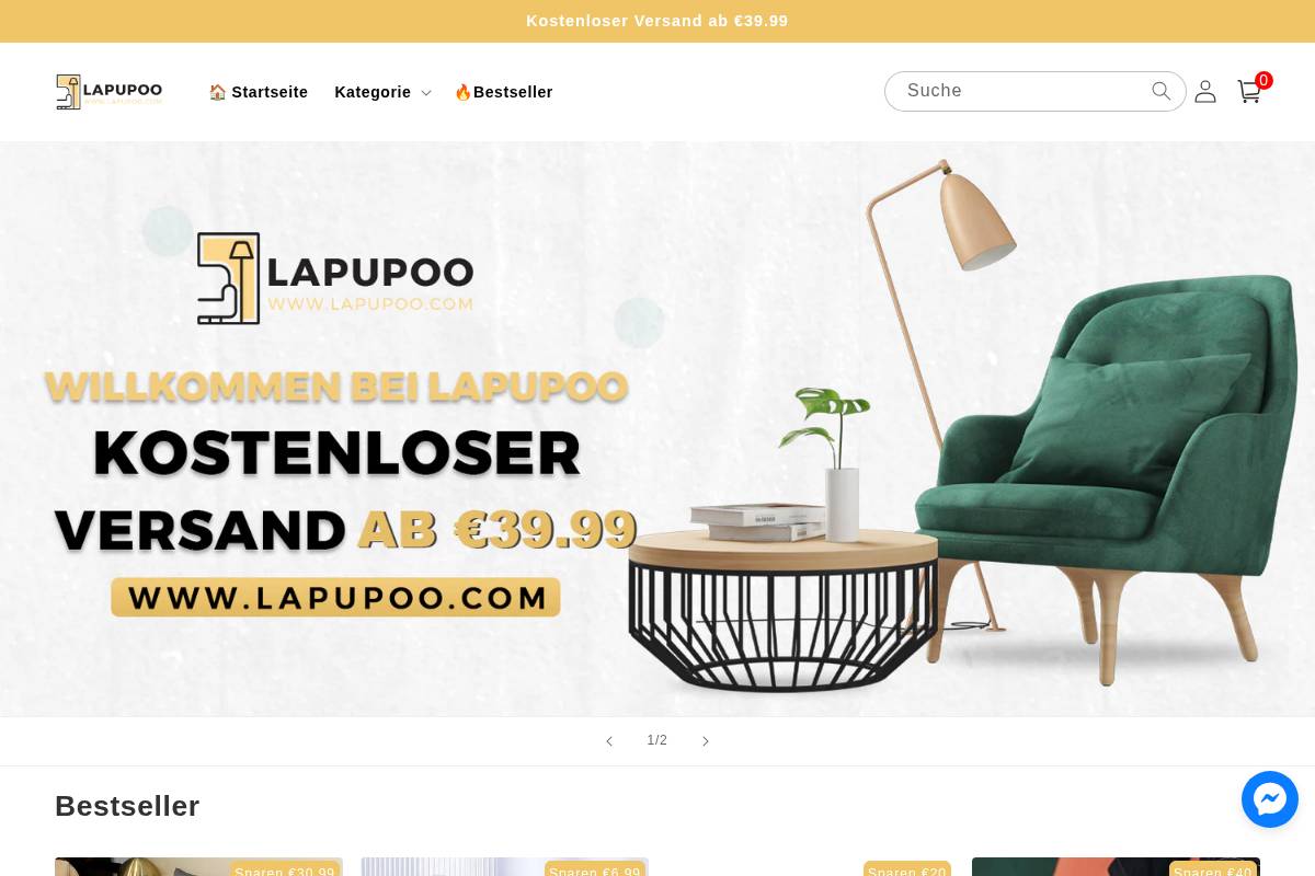 Lapupoo homepage screenshot