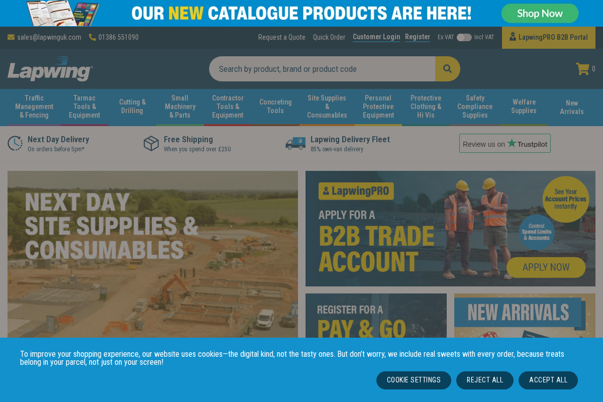 Lapwing UK Ltd homepage screenshot