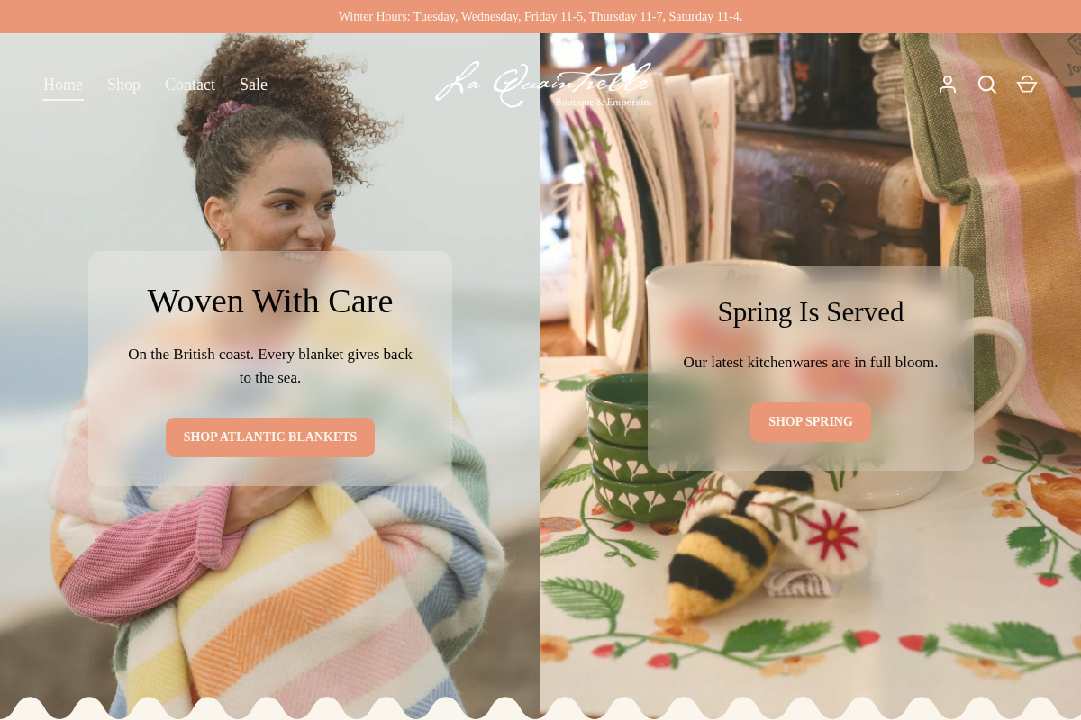 laquaintrelle.ca homepage screenshot